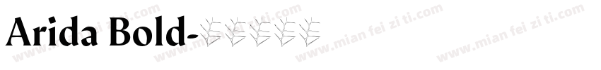 Arida Bold字体转换